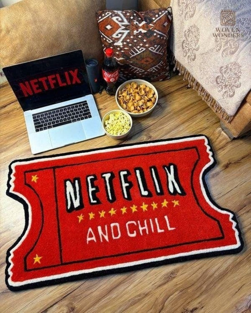 Netflixx & Chill Inspired Handmade Rug