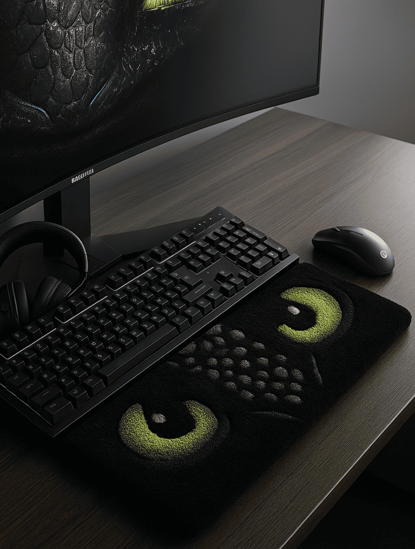 How to Train Your Dragon-Inspired Keyboard Rug