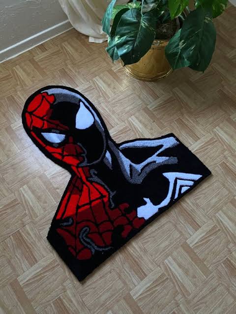 Spider-Man × Venom Inspired Handmade Rug