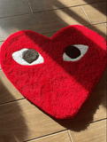 CDG Heart Inspired Handmade Rug
