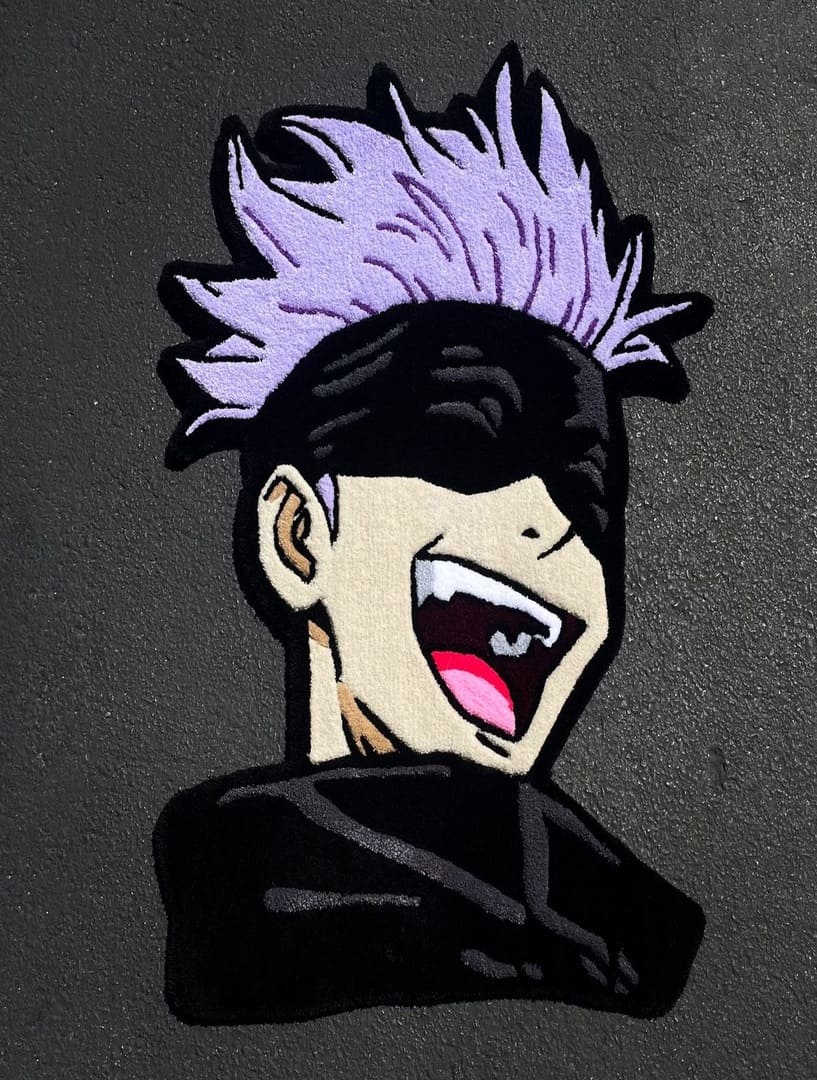 Gojo JJK Inspired Handmade Rug – Anime