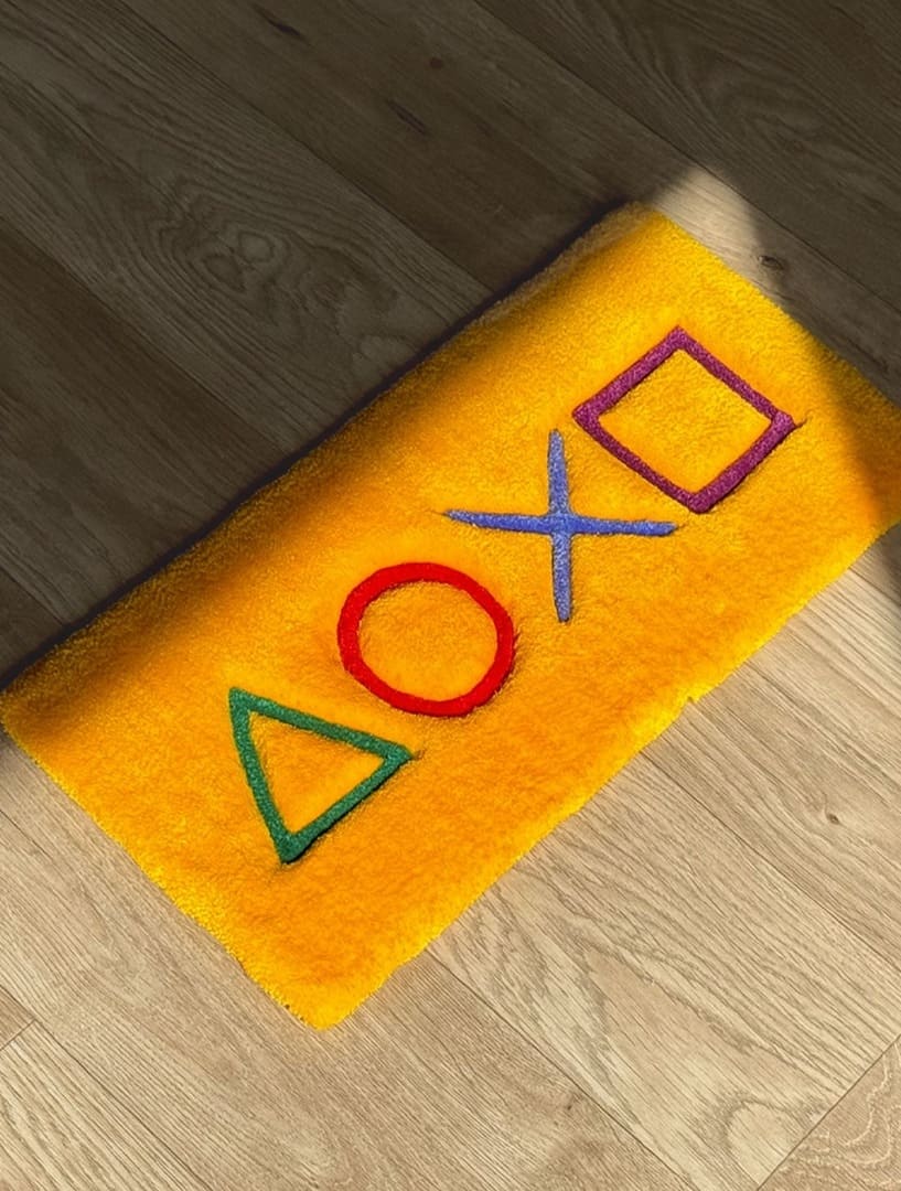 PlayStation-Inspired Keyboard Rug