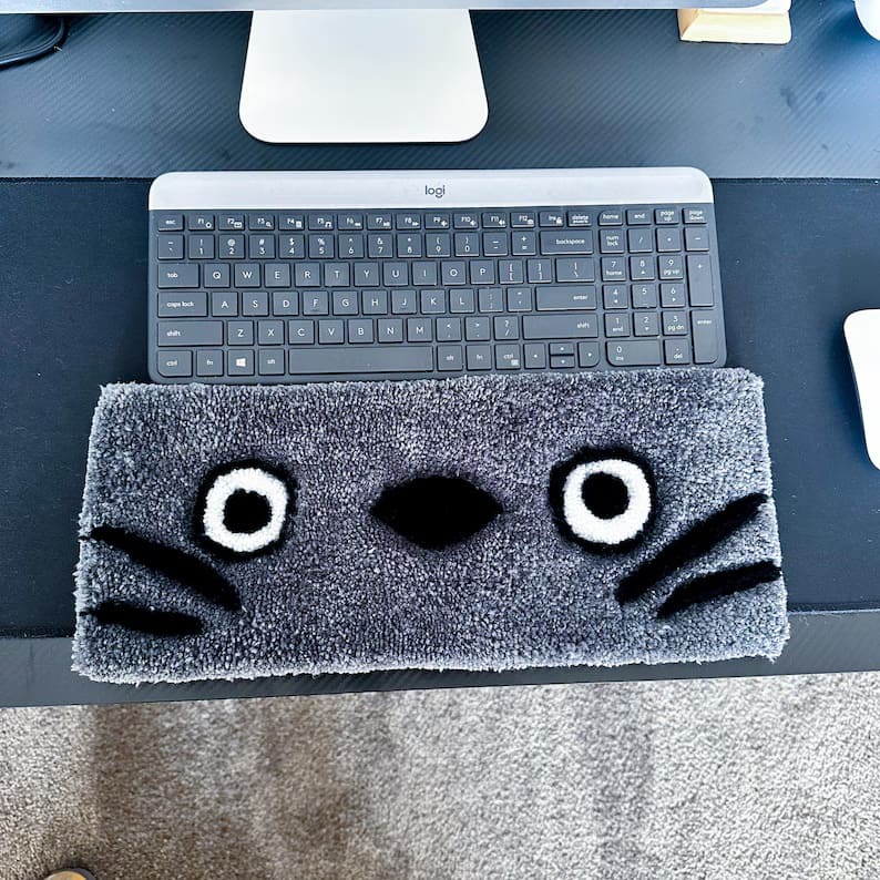 Totoro Grey Spirit Keyboard Rug