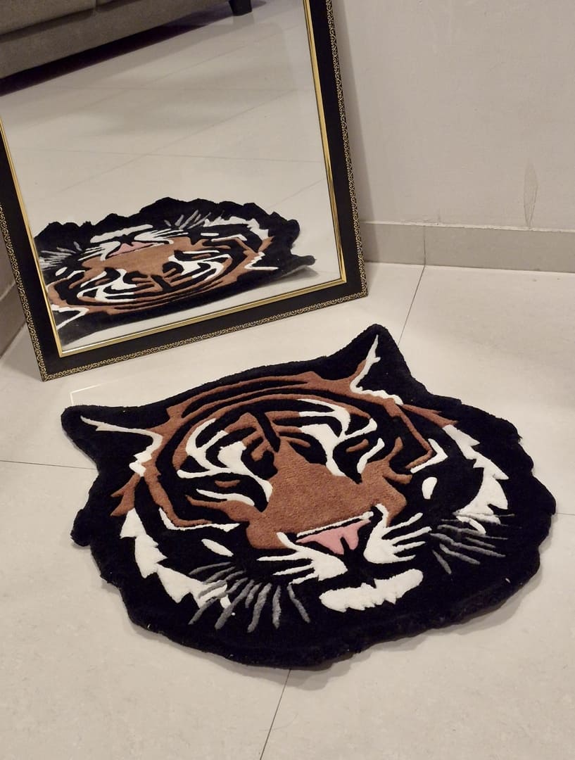 Tiger Face Handmade Rug – Bold