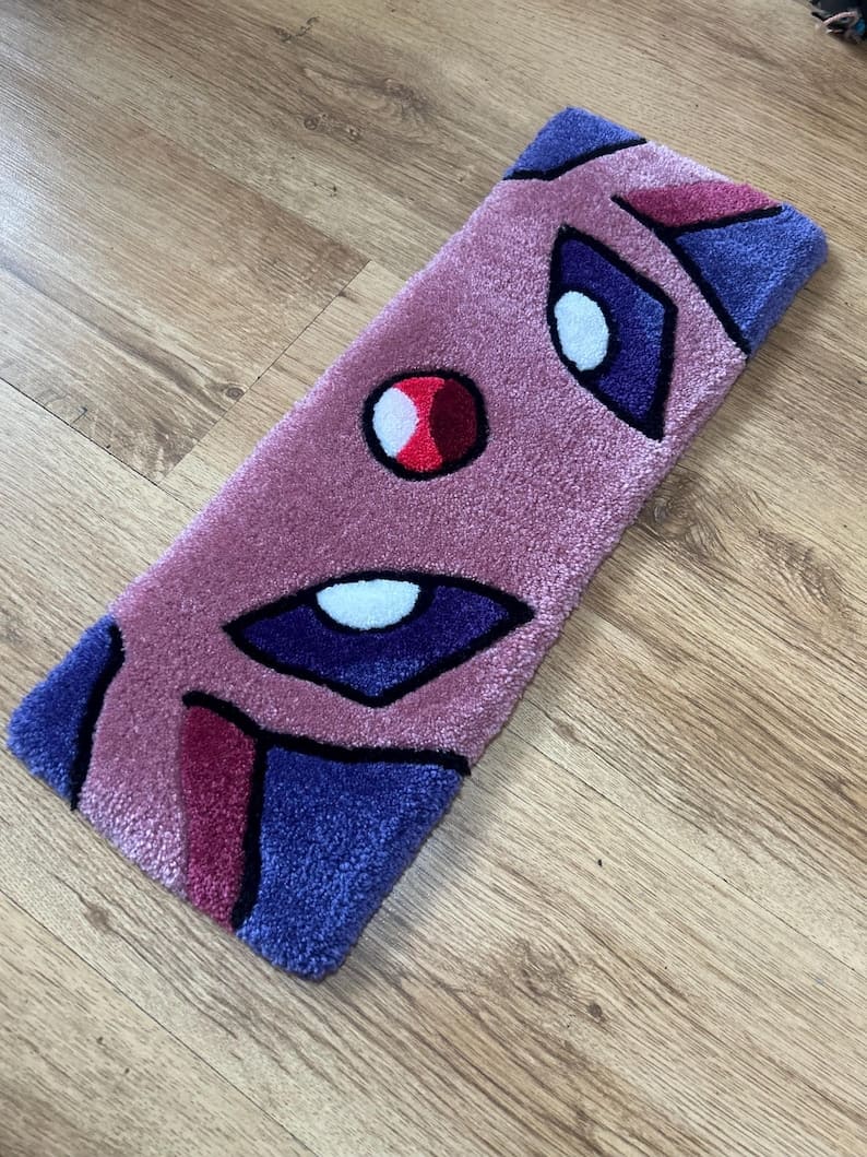 Mew Poké Inspired Keyboard Rug