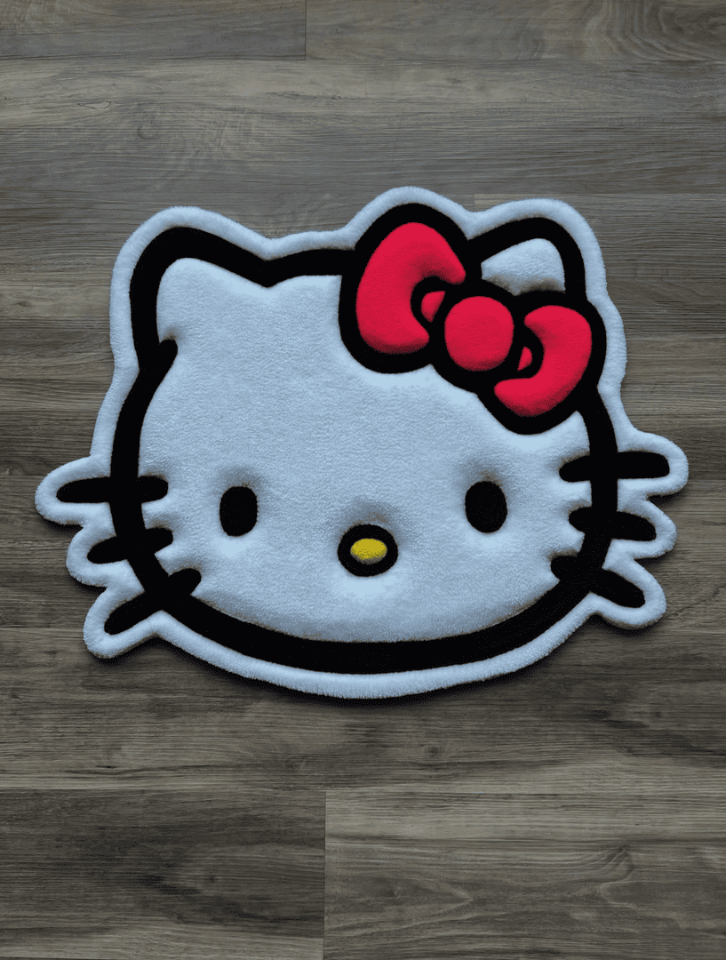 Hello Kitty-Inspired Handmade Rug