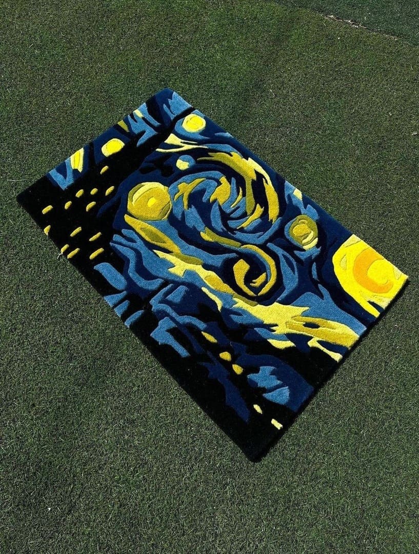Vann Goghh-Inspired Starry Night Rug