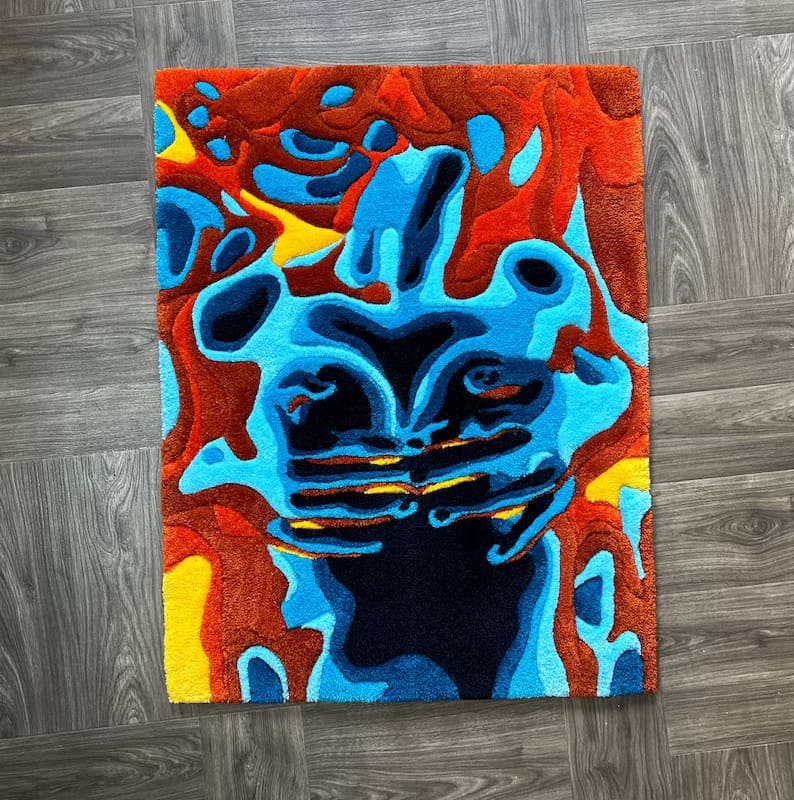 Body Heat Rug Thermal Body Art Rug - Heat Map – Mayur Rugs