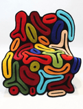 Modern Scribble Art Rug – Multicolor