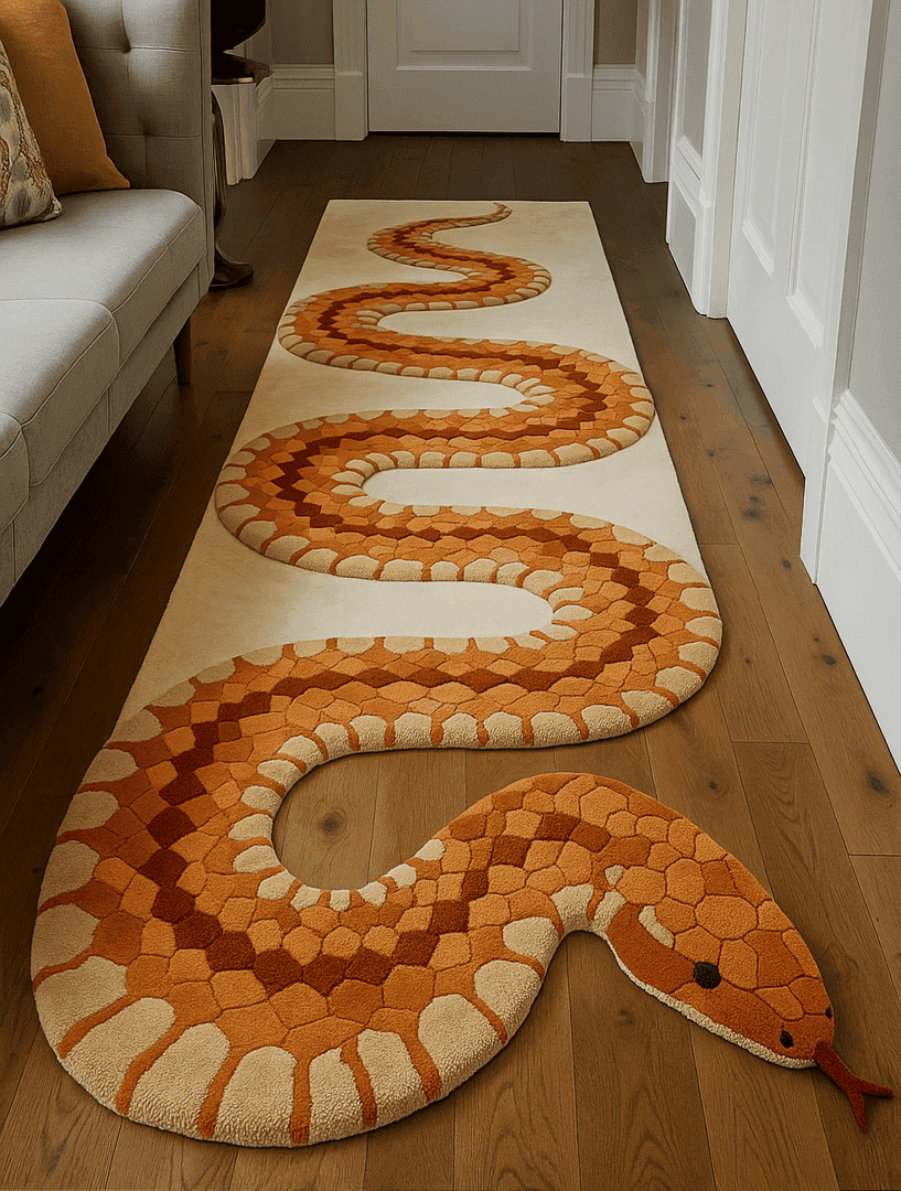 Serpent Flow-Wild Snakee Runner Rug