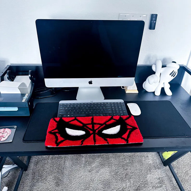 Spider-Man-Inspired Keyboard Rug