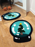 Cute Snow Globe Hand Tufted Rug