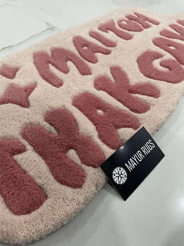 “Main Toh Thak Gaye” Statement Rug by Mayur Rugs