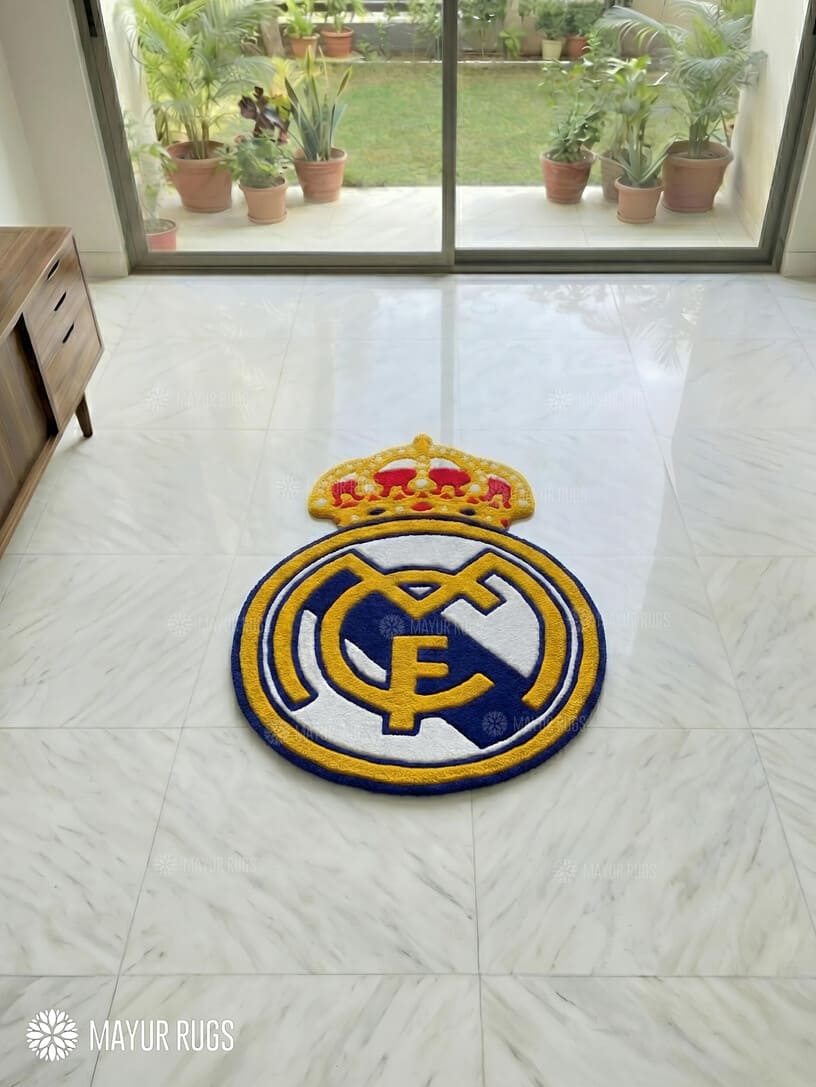 Real Madrid-Inspired Handtufted Rug