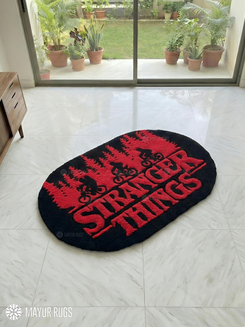 Stranger Things Rug Ideas Stranger Thingss Inspired Handmade Rug – Mayur Rugs