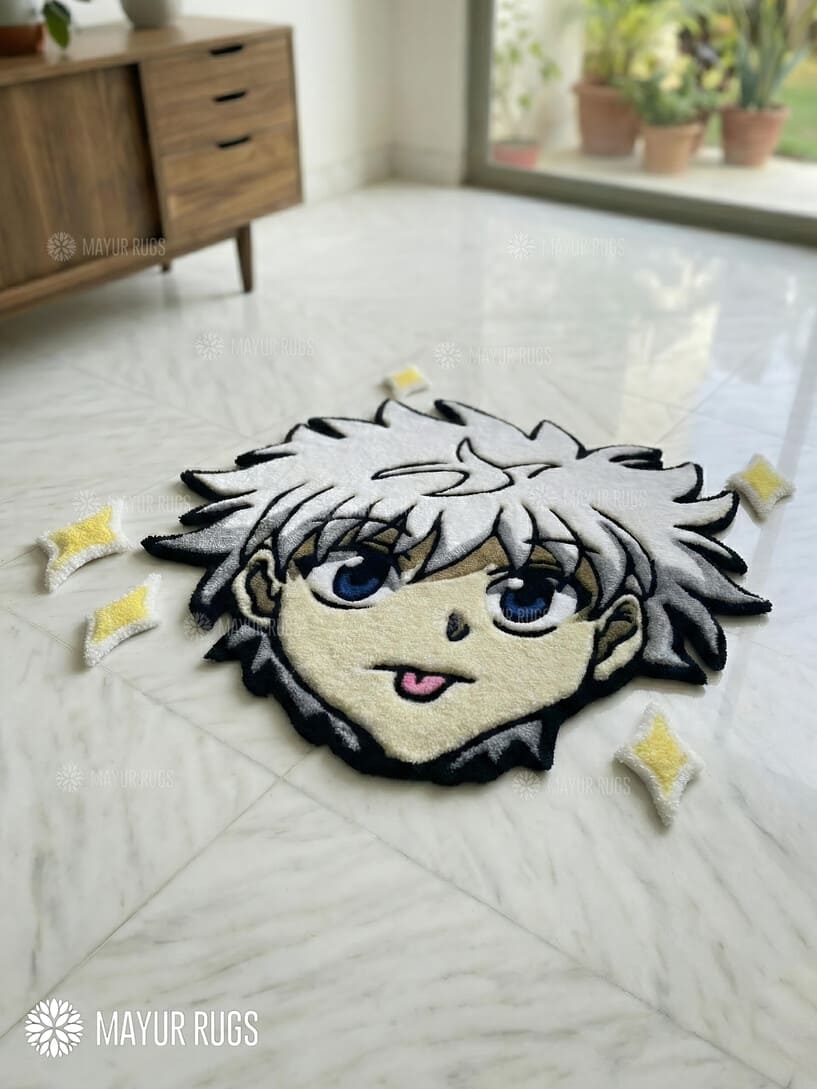 Killua Inspired Hunter Anime Rug