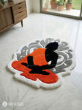 Buddha Meditation Spiritual Handtufted Rug by Mayur Rugs