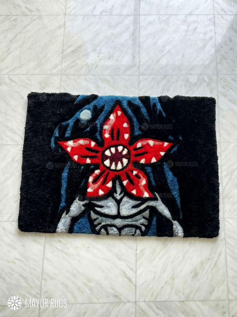 Stranger Things Rug Ideas Stranger Things Demogorgon Handmade Rug | Sci-Fi Horror Wool Rug ...