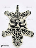 White Tiger Majestic Wildlife Handmade Rug