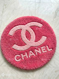 Chanel inspired handmade wool rug with luxury fashion aesthetic and elegant monochrome design, premium custom area rug by Mayur Rugs