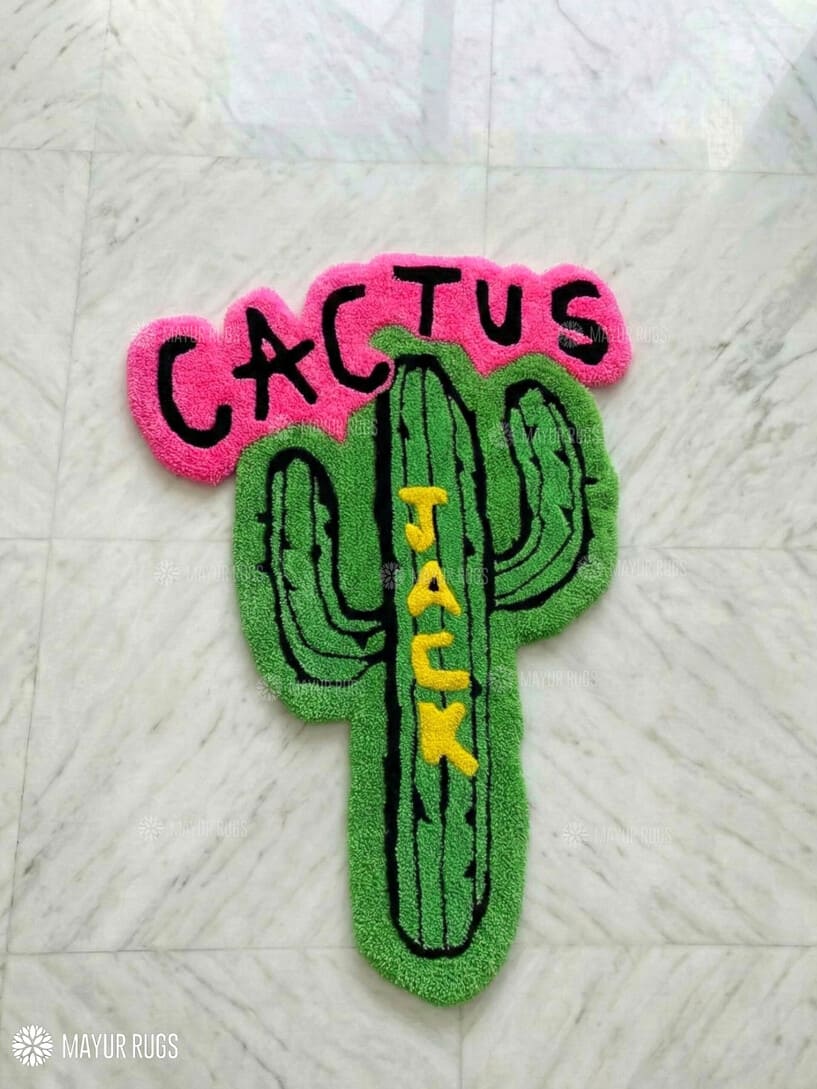 Cactus Jack–Inspired Hand-Tufted Wool Rug
