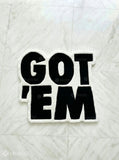 Got ’Em typography hand-tufted wool rug with bold street style design, premium custom area rug by Mayur Rugs