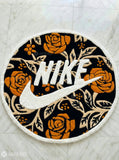 Nike Floral Rose–Inspired Hand-Tufted Wool Round Rug