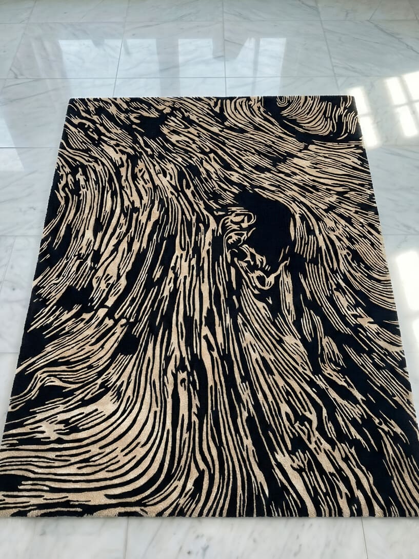 Estra Modern Wool & Silk Blend Hand-Tufted Rug