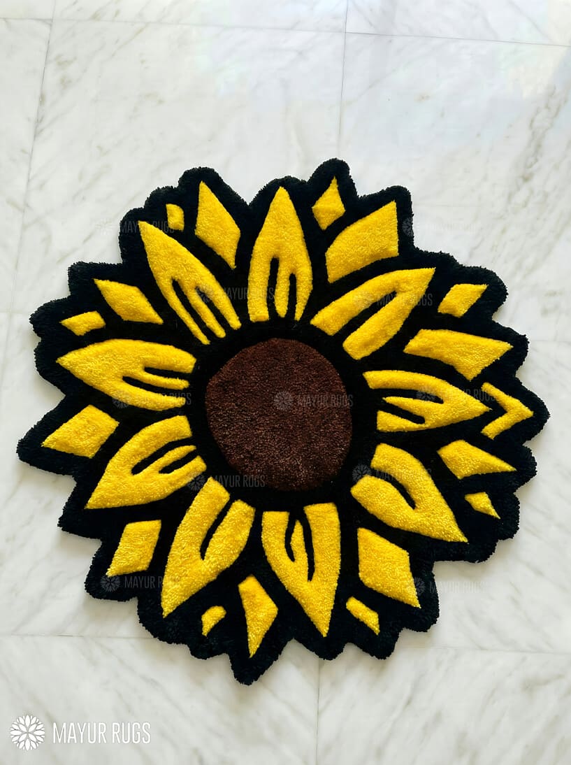 Sunflower Hand-Tufted Vibrant Floral Rug