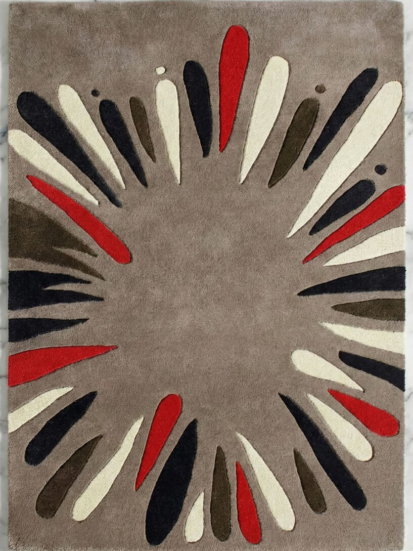 Modern contemporary hand-tufted wool area rug with minimalist designer pattern, premium custom rug by Mayur Rugs