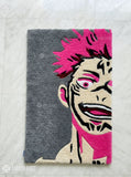 Sukuna inspired Jujutsu Kaisen anime hand-tufted wool rug with bold villain design, premium custom area rug by Mayur Rugs