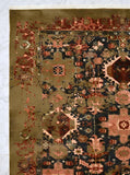 Erased heritage hand-knotted wool rug with distressed vintage Persian pattern, premium heritage rug by Mayur Rugs