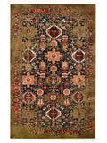 Erased heritage hand-knotted wool rug with distressed vintage Persian pattern, premium heritage rug by Mayur Rugs