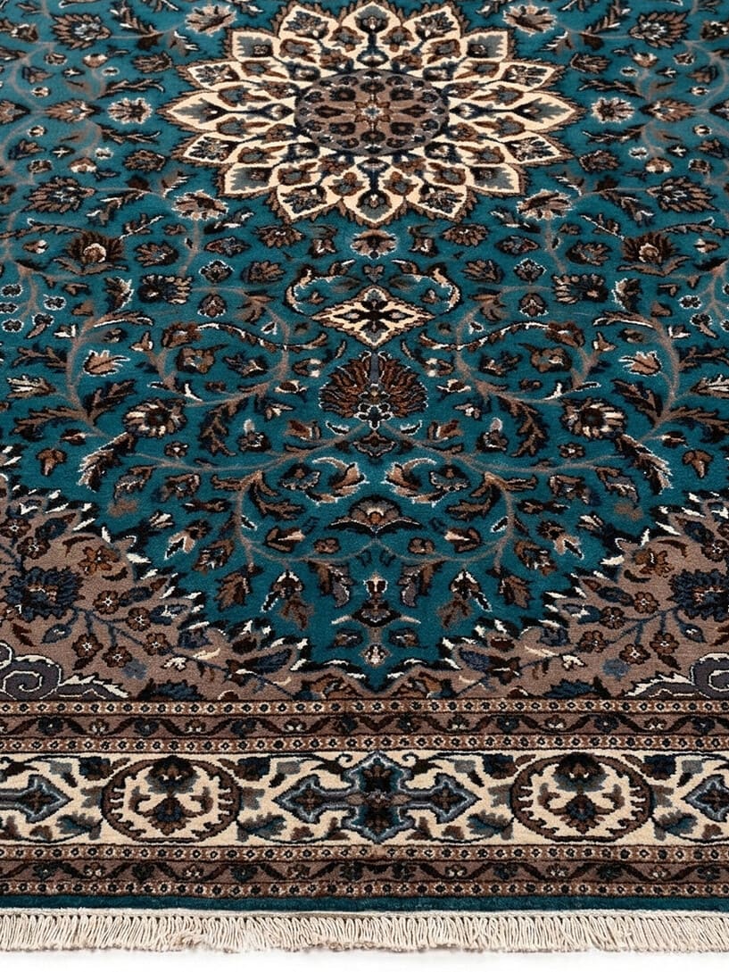 Persian hand-knotted wool rug 6x9 with traditional intricate pattern, premium heritage area rug by Mayur Rugs