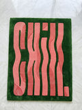 Chill melting hand-tufted wool rug with liquid drip abstract design, premium custom area rug by Mayur Rugs