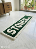 Stoner Eve hand-tufted wool rug with psychedelic trippy aesthetic design, premium custom area rug by Mayur Rugs