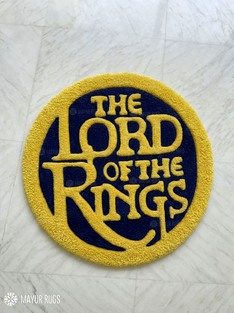 Round patch with 'The Lord of the Rings'Rug by mayur rugs