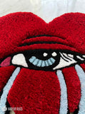Crying Heart Eye Art Handtufted Custom Rug