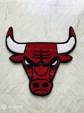 Chicago Bulls inspired hand-tufted wool rug with basketball streetwear aesthetic design, premium custom area rug by Mayur Rugs