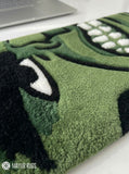 HULK keyboard hand-tufted wool rug with superhero gaming setup aesthetic design by Mayur Rugs