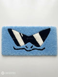 Squirtle anime keyboard hand-tufted wool rug with Pokémon gaming setup aesthetic design by Mayur Rugs