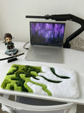 Moss Flow 3D hand-tufted keyboard rug with organic abstract aesthetic by Mayur Rugs