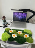 3D Daisy Floral Nature tone Keyboard Rug