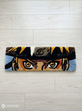 Naruto Sage Mode Inspired anime keyboard rug with golden chakra eye aesthetic by Mayur Rugs