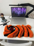 Obito Uchiha inspired Sharingan hand-tufted keyboard rug with Naruto anime aesthetic by Mayur Rugs