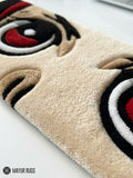 Tanjiro Kamado inspired anime eyes hand-tufted keyboard rug with Demon Slayer aesthetic by Mayur Rugs