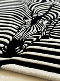 Zebra Illusion – Optical Art Handtufted Rug