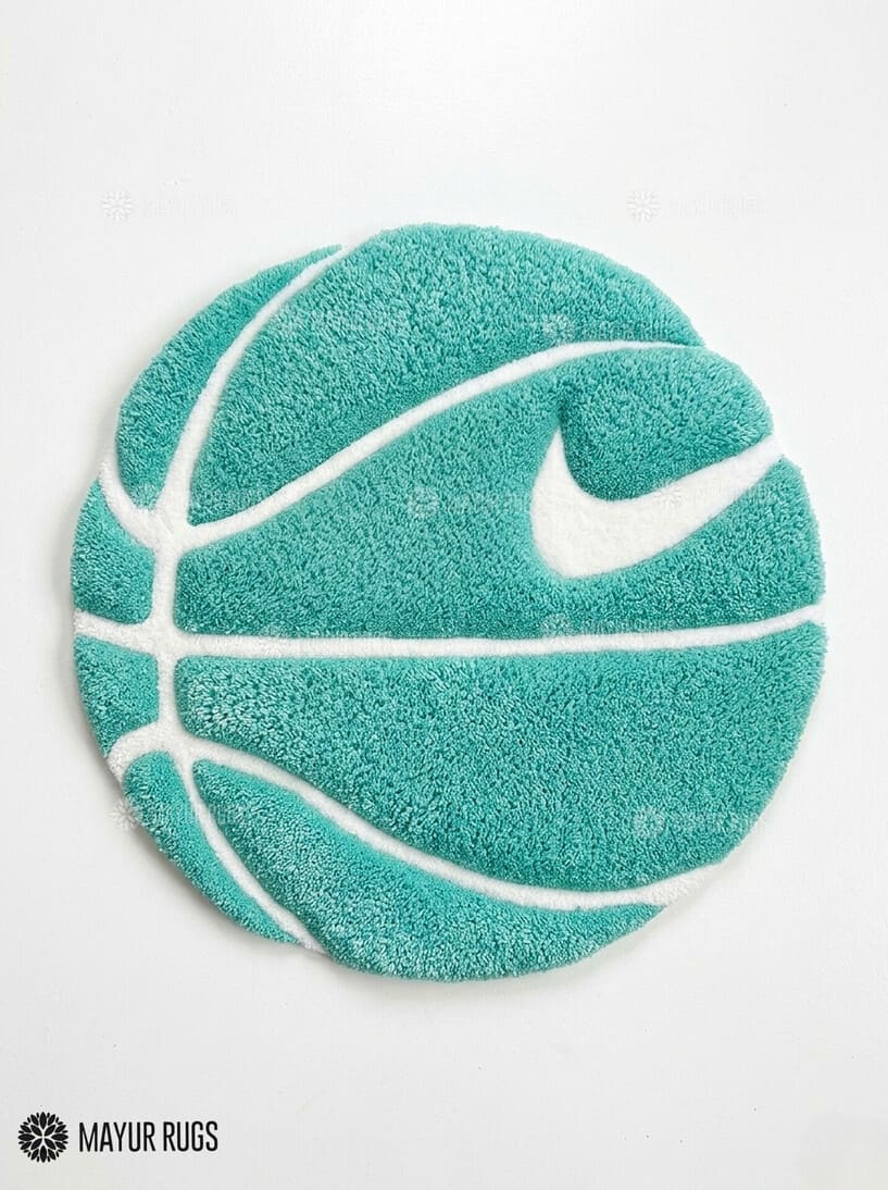 Blue Basketball Custom Rug – Sports Hand-Tufted Rug