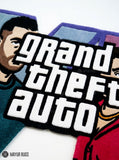 GTA VI hand tufted custom wool rug featuring fan-inspired Grand Theft Auto 6 artwork by Mayur Rugs.