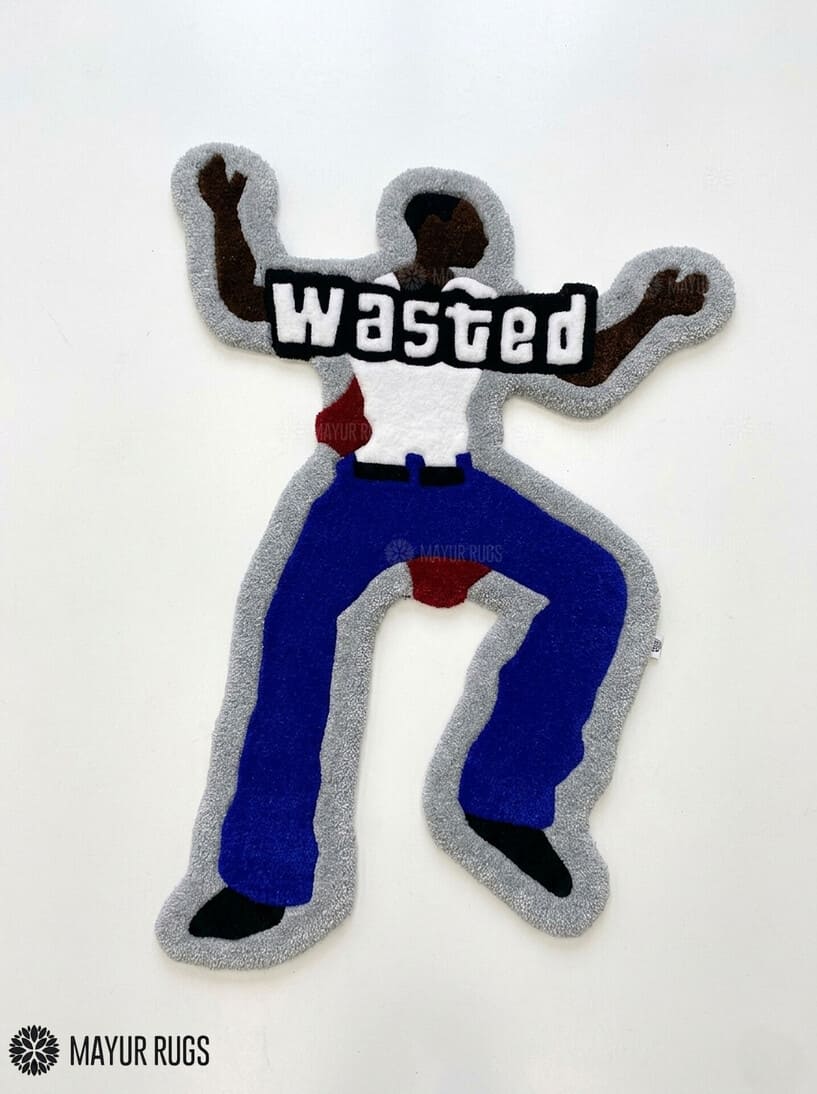 GTA CJ Wasted Custom Handmade Gaming Rug